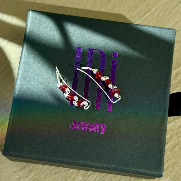 Crystal ear climbers - Sterling Silver 925 - Picture 2 of 3